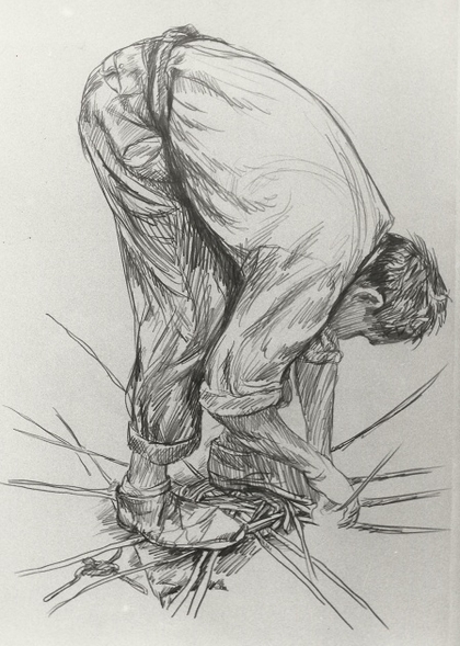 Cestaio, 1984 - Matite, cm 70 x 50